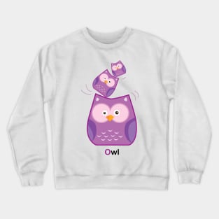 Triple Owl Family Crewneck Sweatshirt